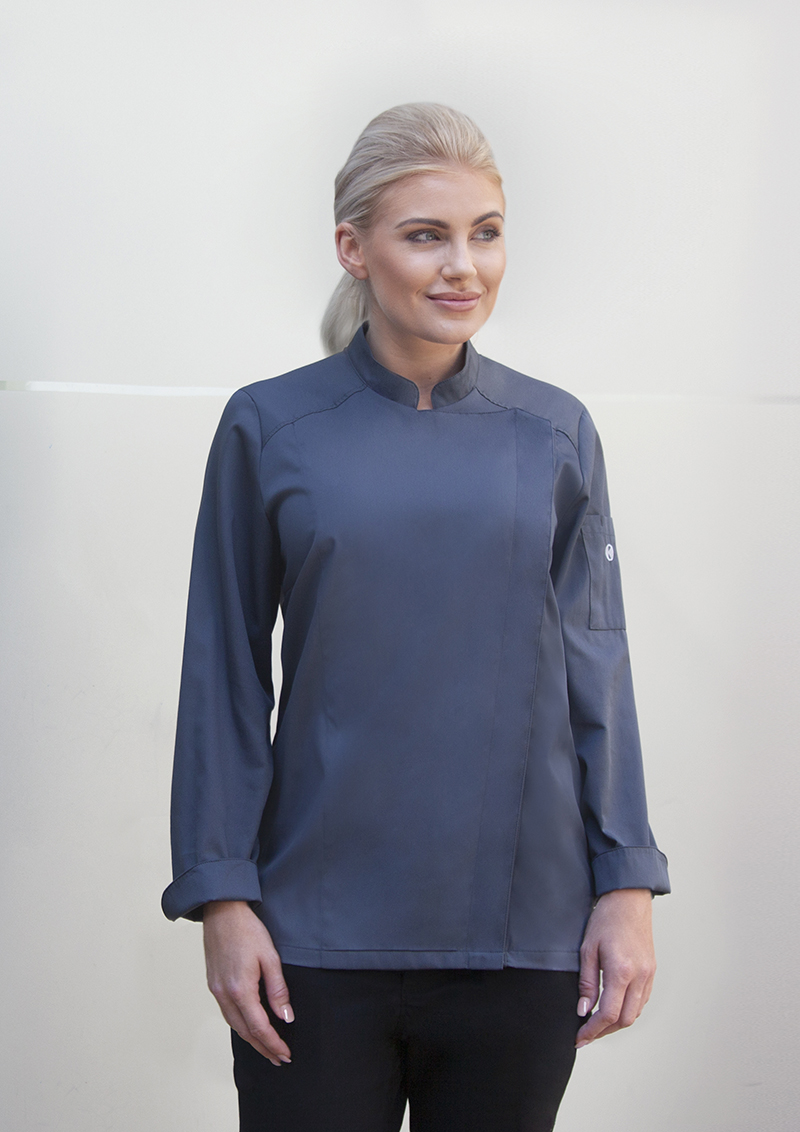Kochjacke Damen Anthrazit – Damenkochjacke Naomi