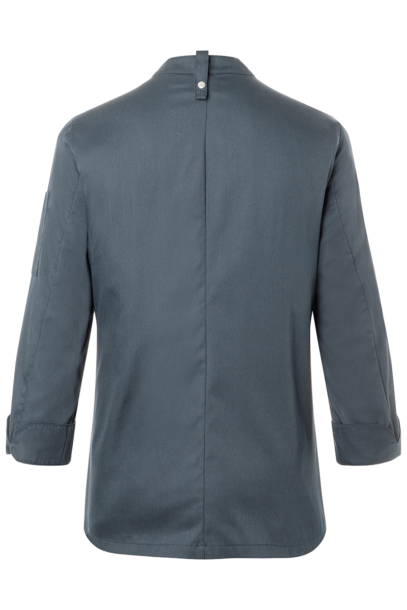 Kochjacke Damen Anthrazit – Damenkochjacke Naomi, Detailansicht
