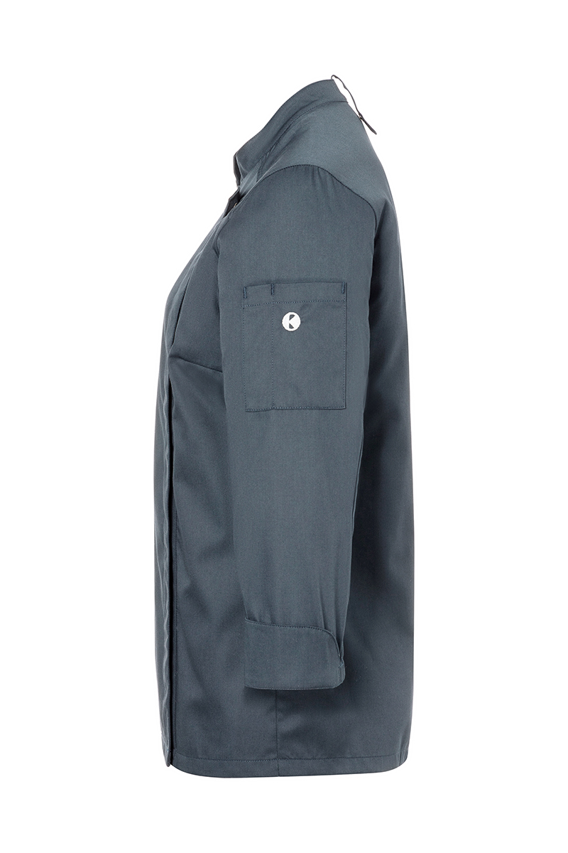 Kochjacke Damen Anthrazit – Damenkochjacke Naomi, Detailansicht