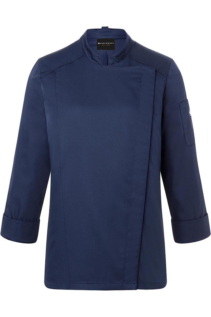 Kochjacke Damen Marine – Damenkochjacke Naomi, Detailansicht