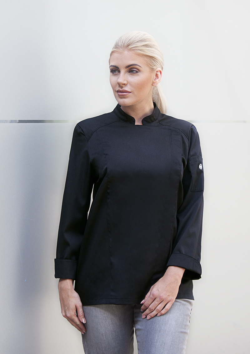 Kochjacke Damen Schwarz – Damenkochjacke Naomi