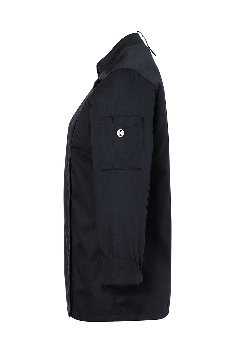 Kochjacke Damen Schwarz – Damenkochjacke Naomi, Detailansicht