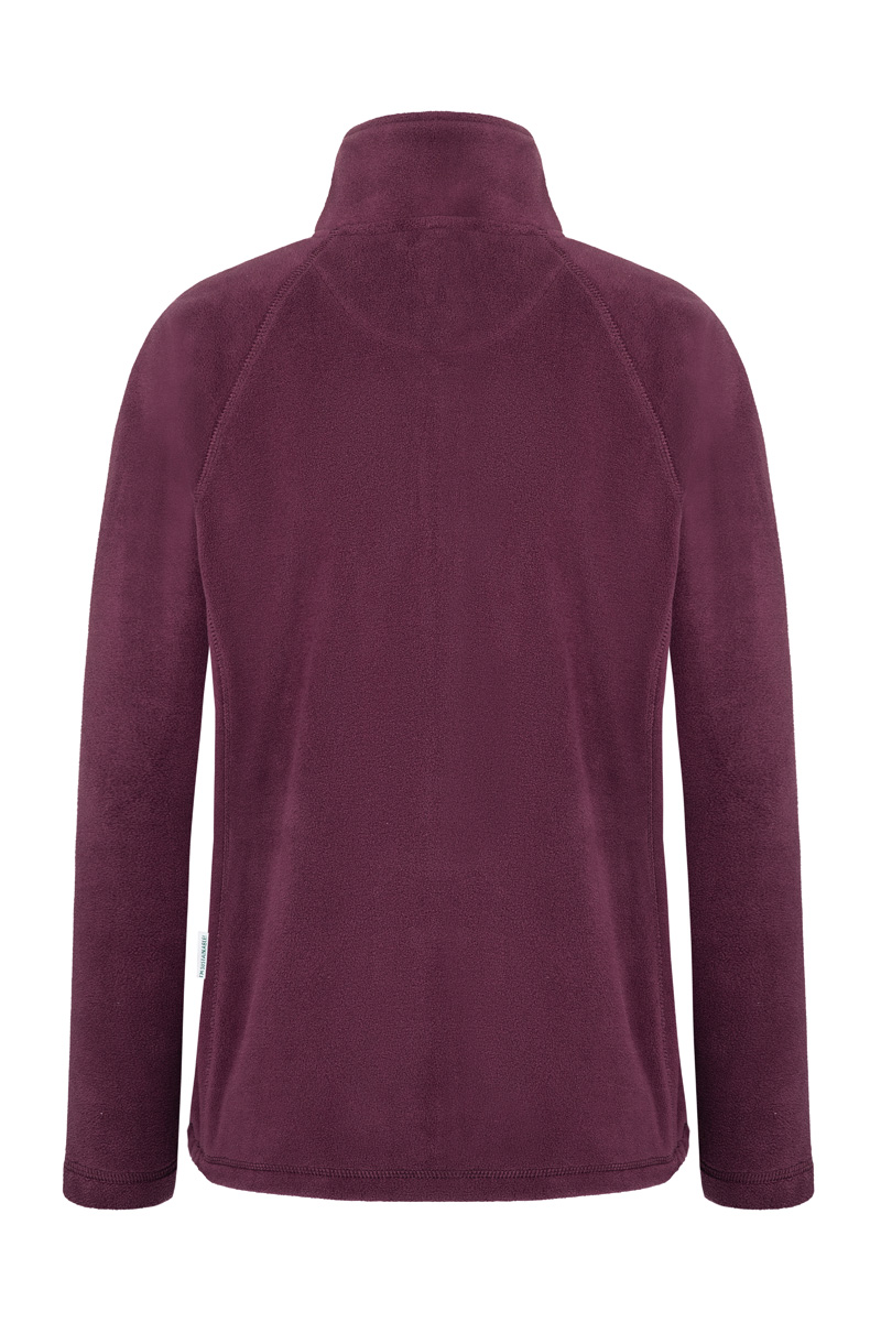 Fleecejacke Damen Aubergine – Damen Workwear Fleecejacke Warm-Up, Detailansicht