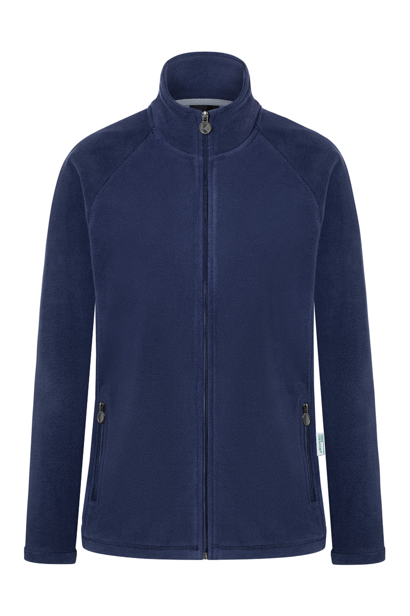 Fleecejacke Damen Marine – Damen Workwear Fleecejacke Warm-Up, Detailansicht