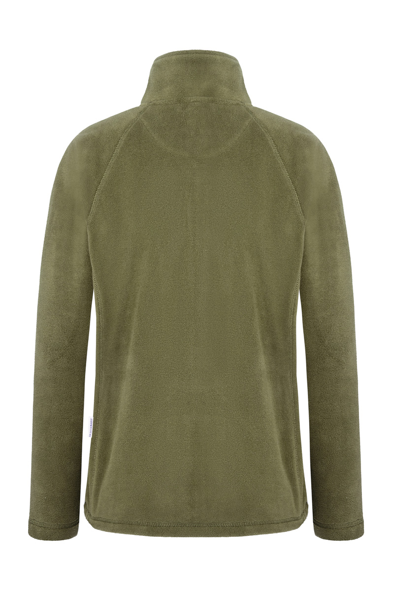 Fleecejacke Damen Moosgrün – Damen Workwear Fleecejacke Warm-Up, Detailansicht