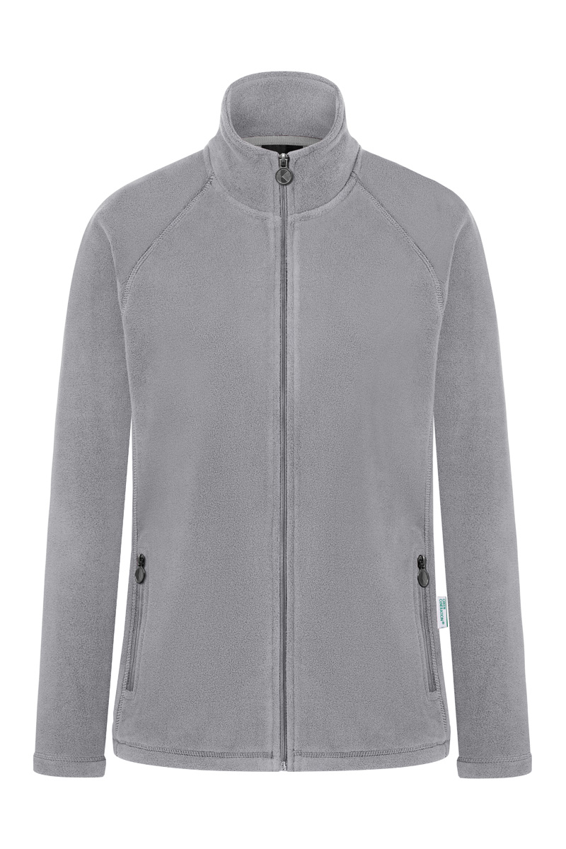 Fleecejacke Damen Platingrau – Damen Workwear Fleecejacke Warm-Up