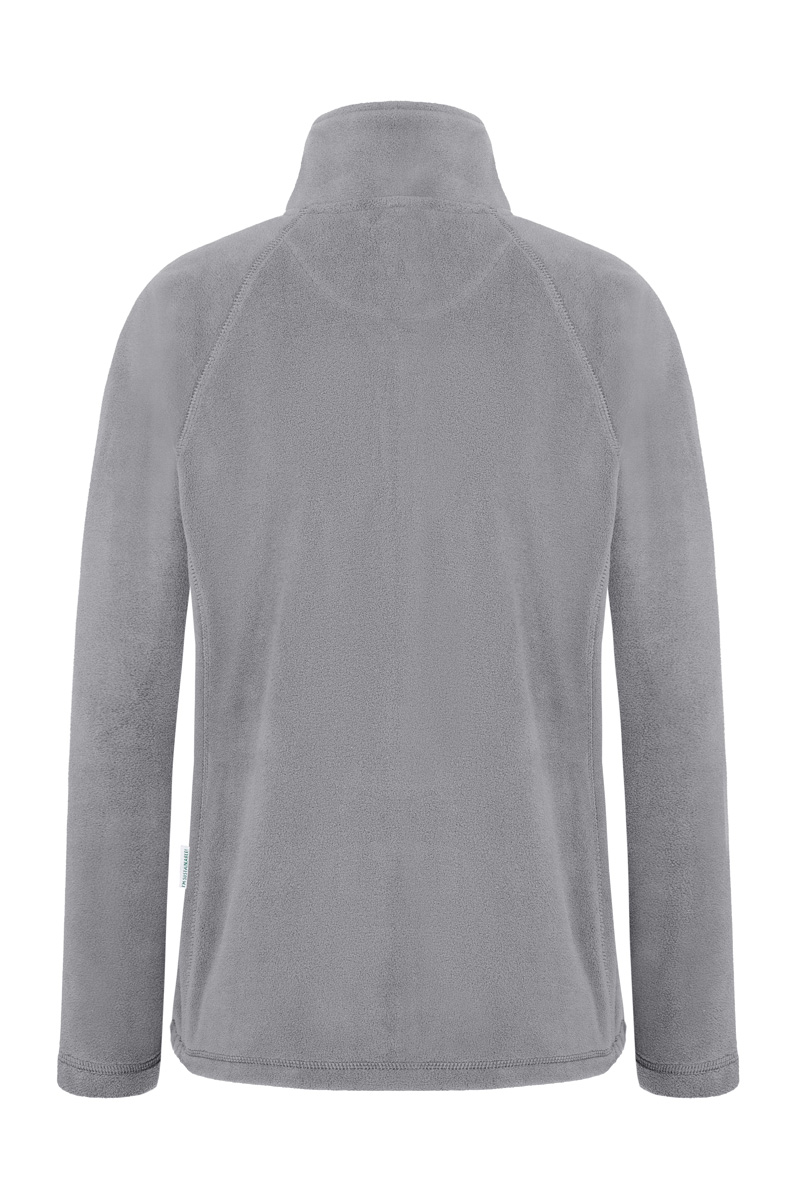 Fleecejacke Damen Platingrau – Damen Workwear Fleecejacke Warm-Up, Detailansicht