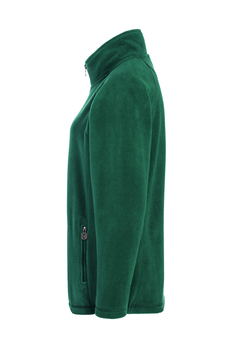 Fleecejacke Damen Waldgrün – Damen Workwear Fleecejacke Warm-Up, Detailansicht