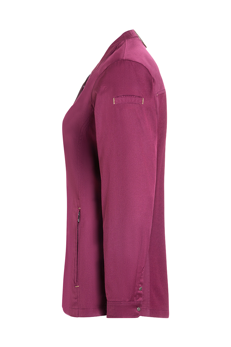 Kochjacke Damen Fuchsia – Damenkochjacke Green Generation, Detailansicht