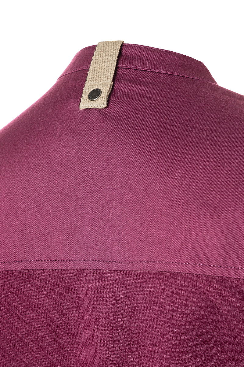 Kochjacke Damen Fuchsia – Damenkochjacke Green Generation, Detailansicht