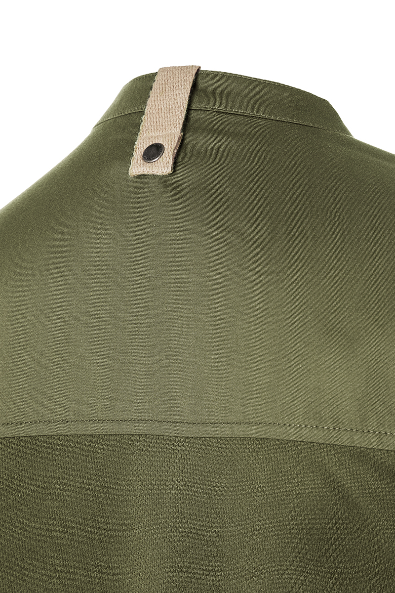 Kochjacke Damen Moosgrün – Damenkochjacke Green Generation, Detailansicht