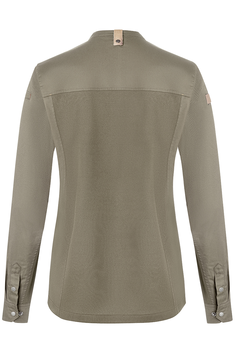 Kochjacke Damen Salbei – Damenkochjacke Green Generation, Detailansicht