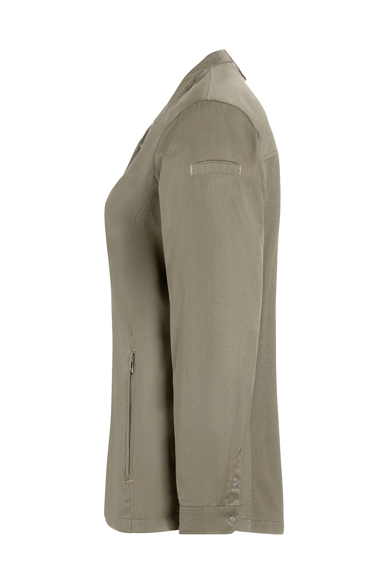 Kochjacke Damen Salbei – Damenkochjacke Green Generation, Detailansicht