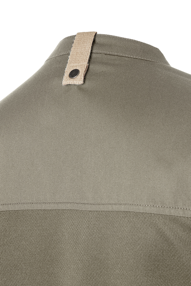 Kochjacke Damen Salbei – Damenkochjacke Green Generation, Detailansicht
