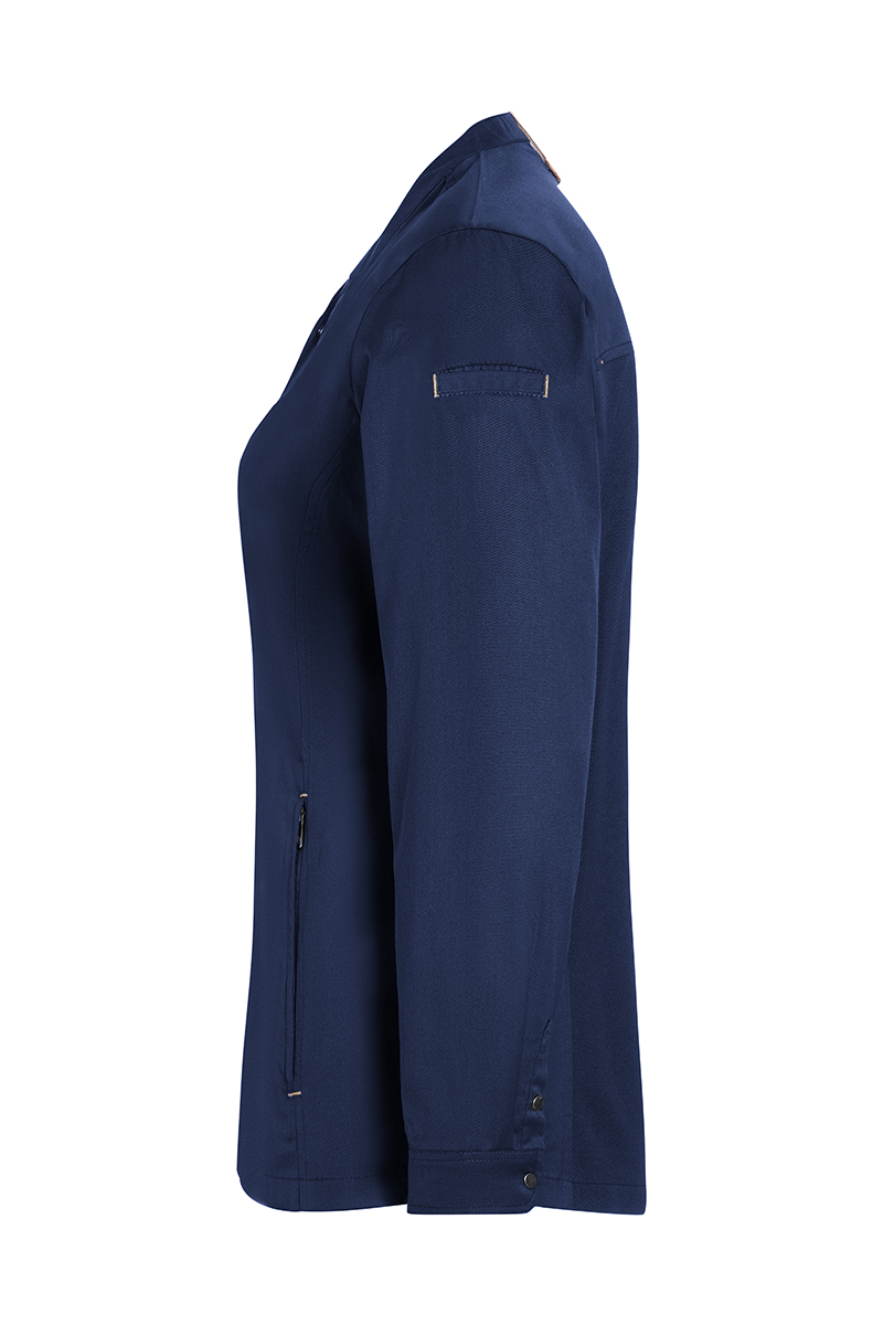 Kochjacke Damen Stahlblau – Damenkochjacke Green Generation, Detailansicht