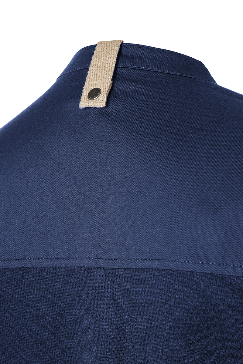 Kochjacke Damen Stahlblau – Damenkochjacke Green Generation, Detailansicht