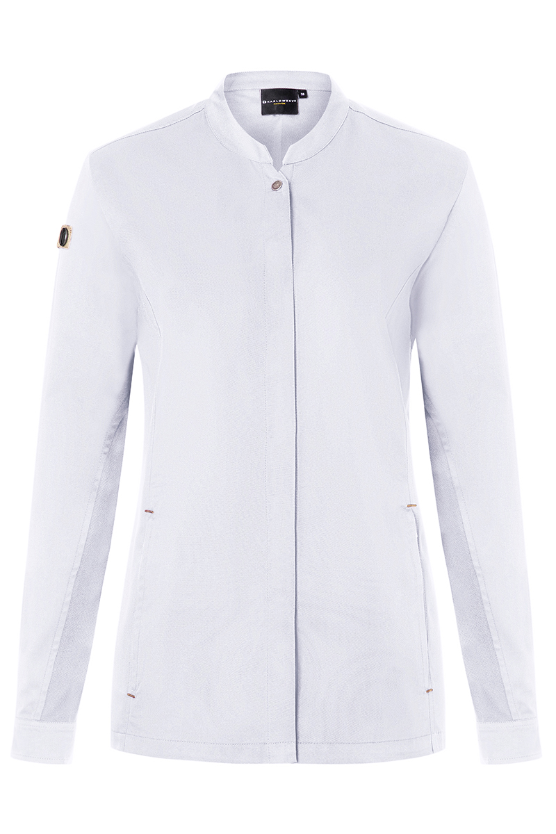 Kochjacke Damen Weiß – Damenkochjacke Green Generation, Detailansicht