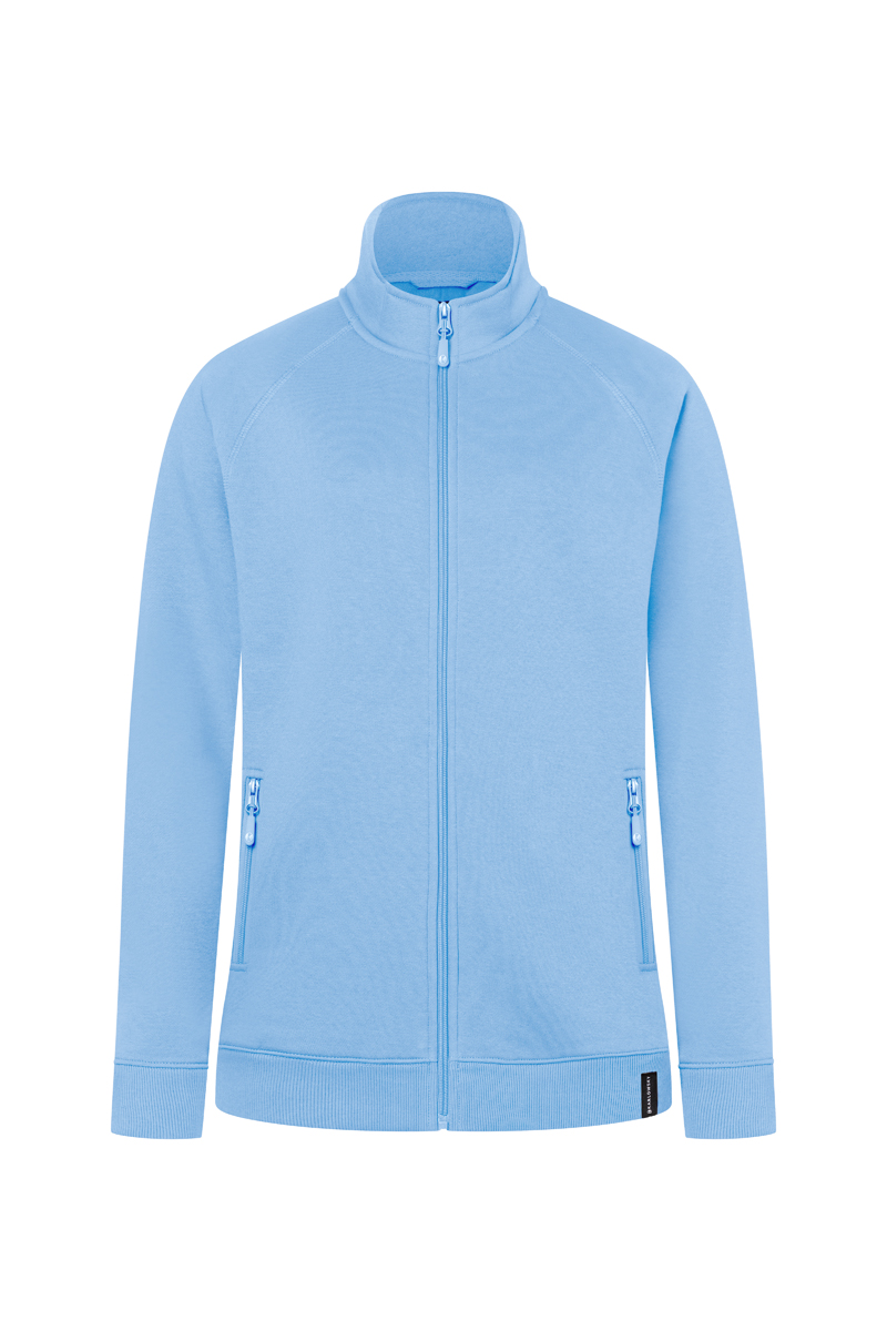 Sweatjacke Damen Eisblau – Damen Workwear Sweatjacke Soft-Face