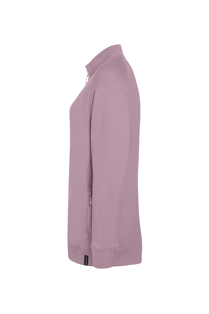 Sweatjacke Damen Dunkelrosa – Damen Workwear Sweatjacke Soft-Face, Detailansicht
