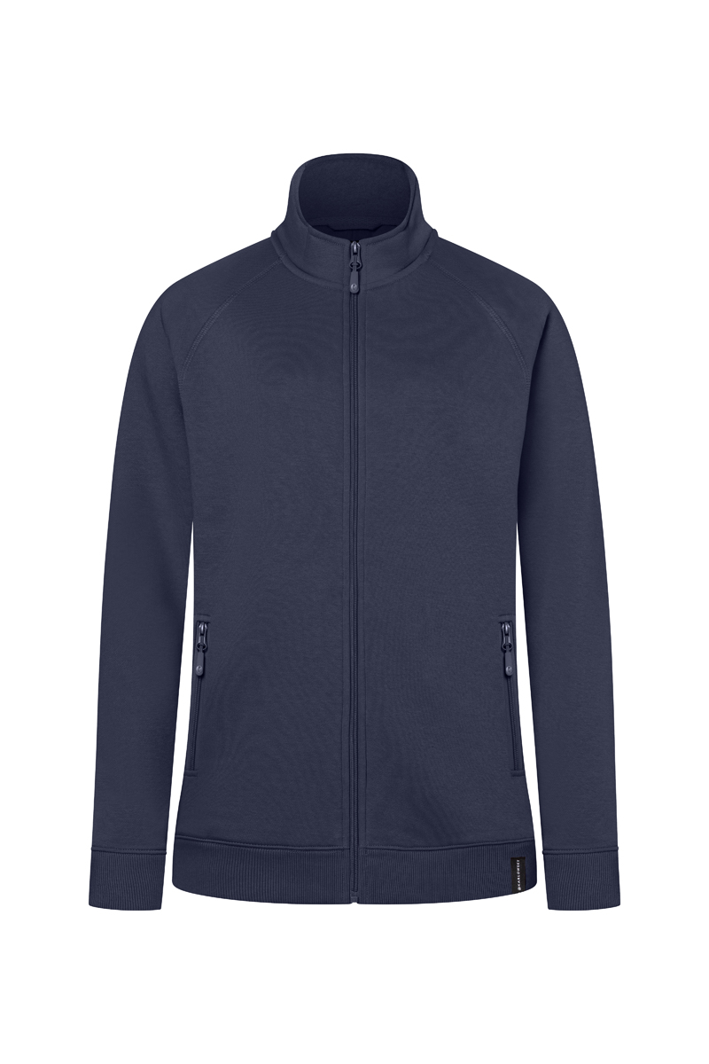 Sweatjacke Damen Marine – Damen Workwear Sweatjacke Soft-Face, Detailansicht