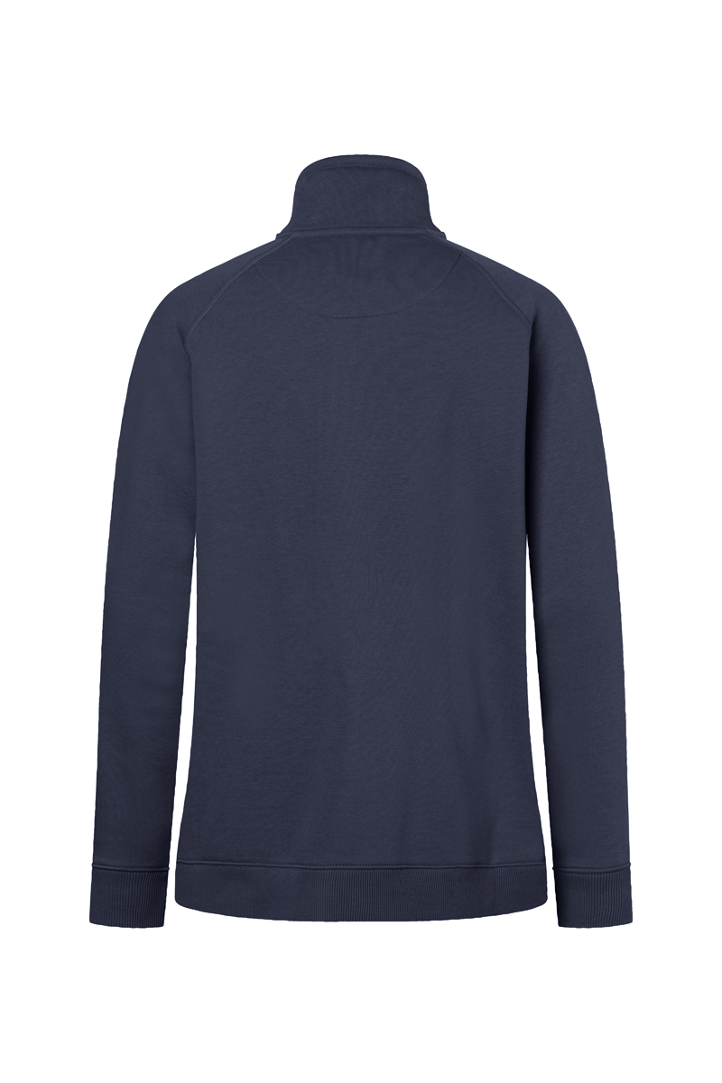 Sweatjacke Damen Marine – Damen Workwear Sweatjacke Soft-Face, Detailansicht