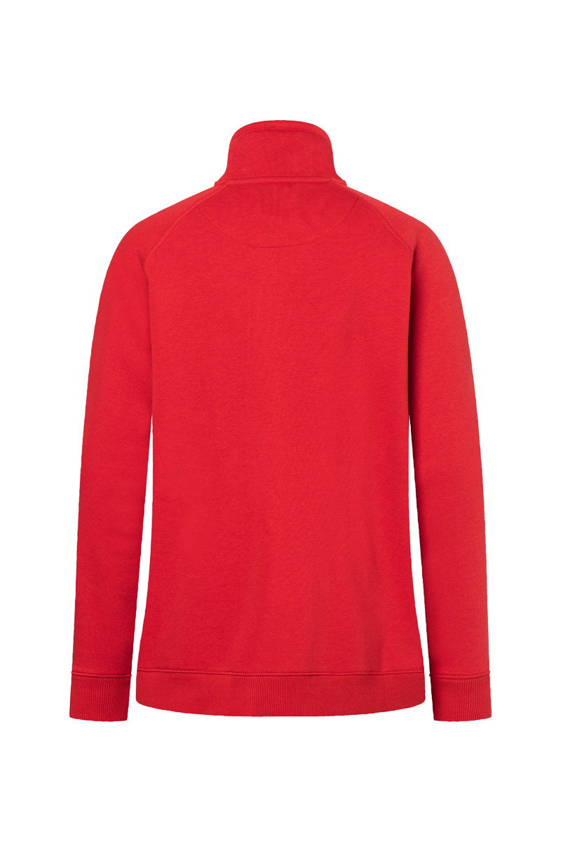 Sweatjacke Damen Rot – Damen Workwear Sweatjacke Soft-Face, Detailansicht