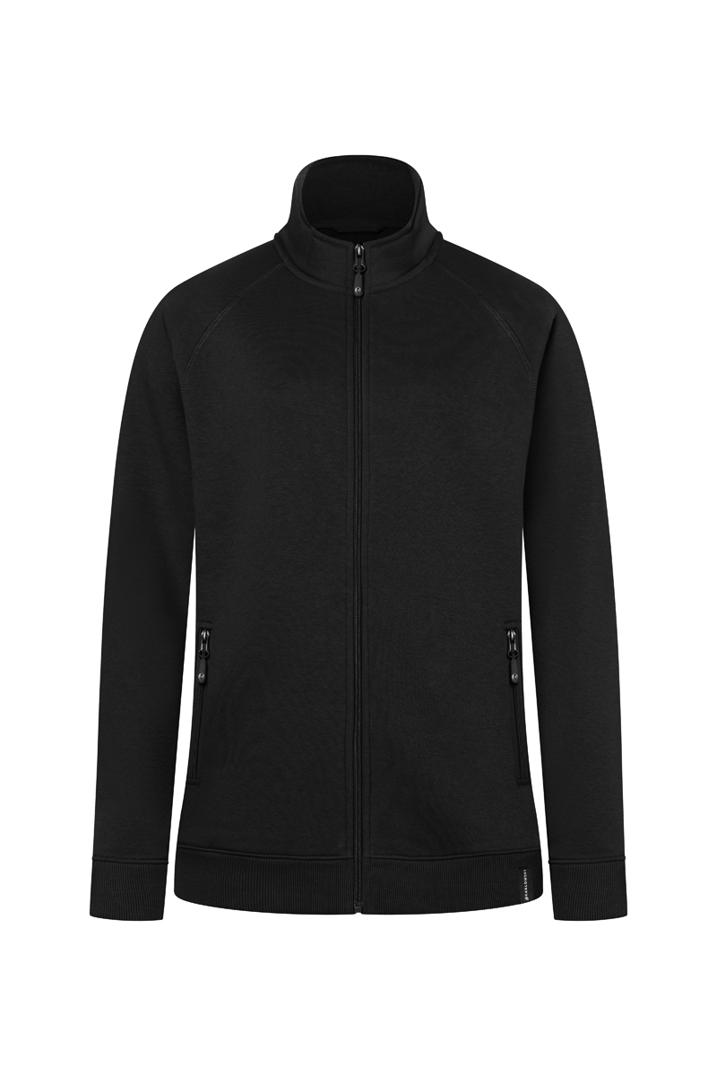 Sweatjacke Damen Schwarz – Damen Workwear Sweatjacke Soft-Face, Detailansicht
