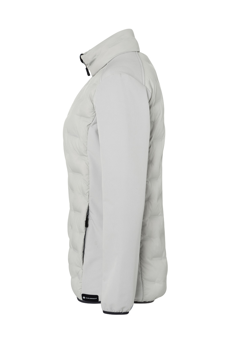 Jacke Damen Hellgrau – Damen Hybrid-Jacke Outdoor-Pro, Detailansicht