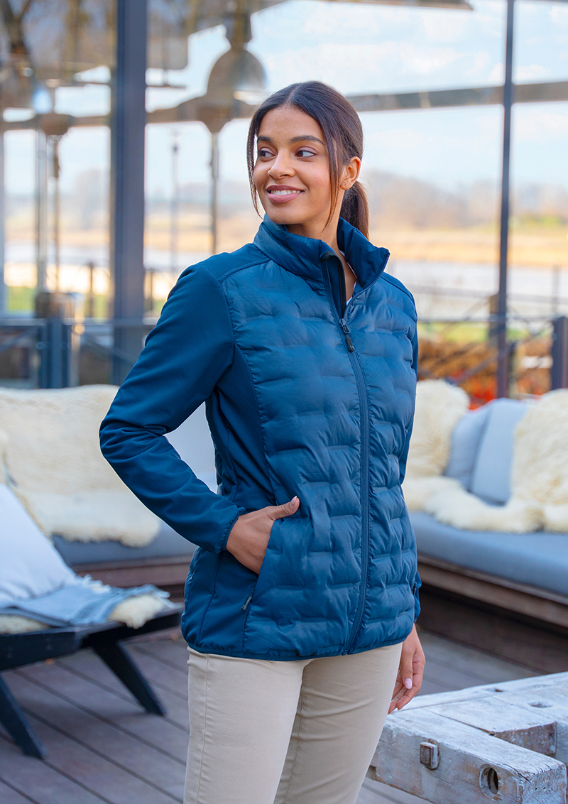 Jacke Damen Marine – Damen Hybrid-Jacke Outdoor-Pro