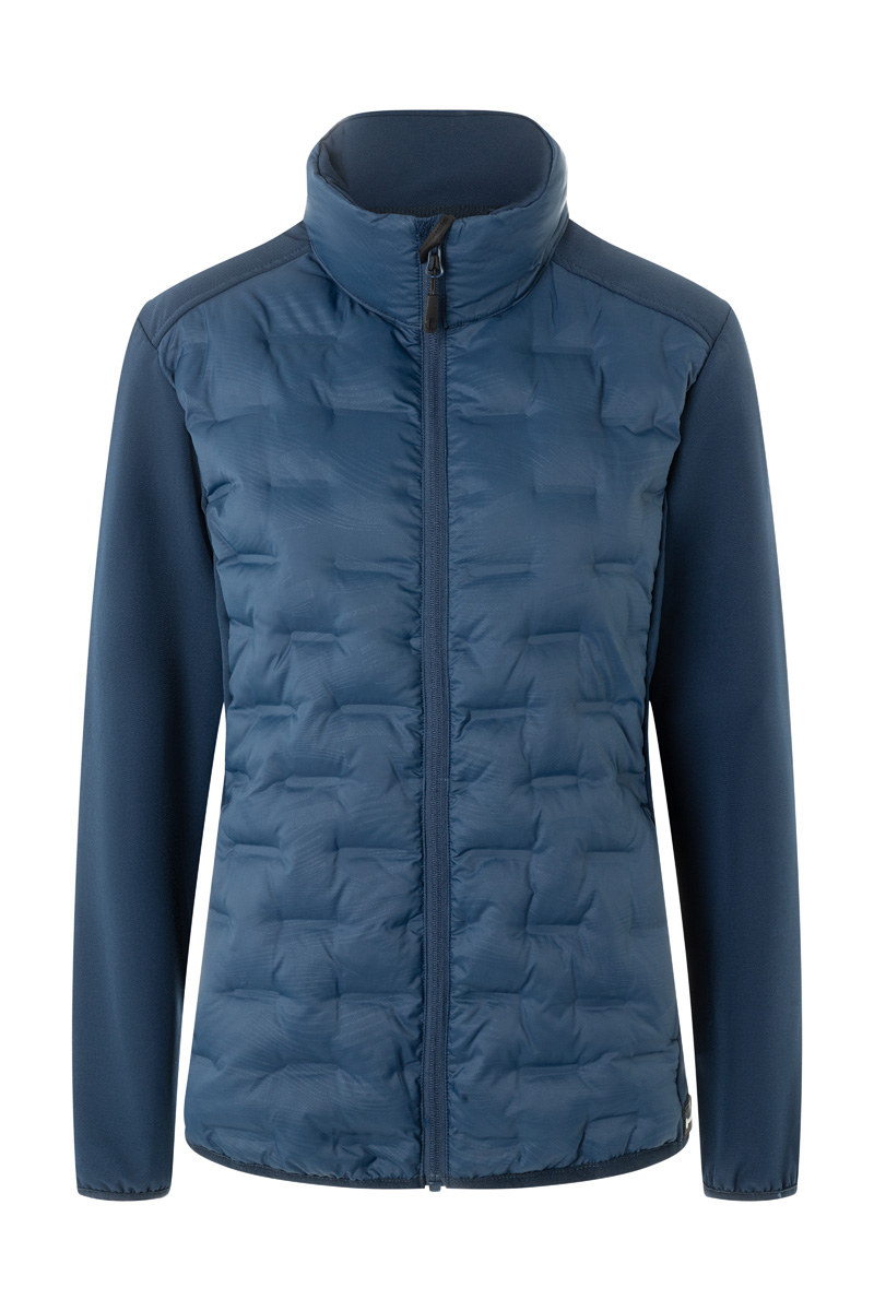 Jacke Damen Marine – Damen Hybrid-Jacke Outdoor-Pro, Detailansicht
