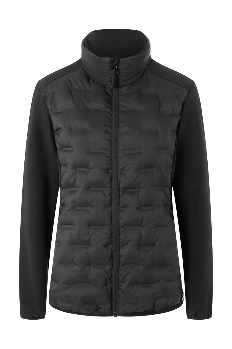 Jacke Damen Schwarz – Damen Hybrid-Jacke Outdoor-Pro, Detailansicht