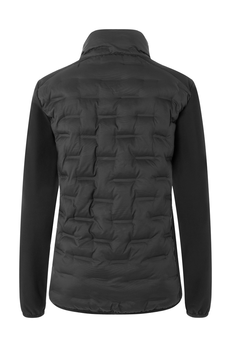 Jacke Damen Schwarz – Damen Hybrid-Jacke Outdoor-Pro, Detailansicht