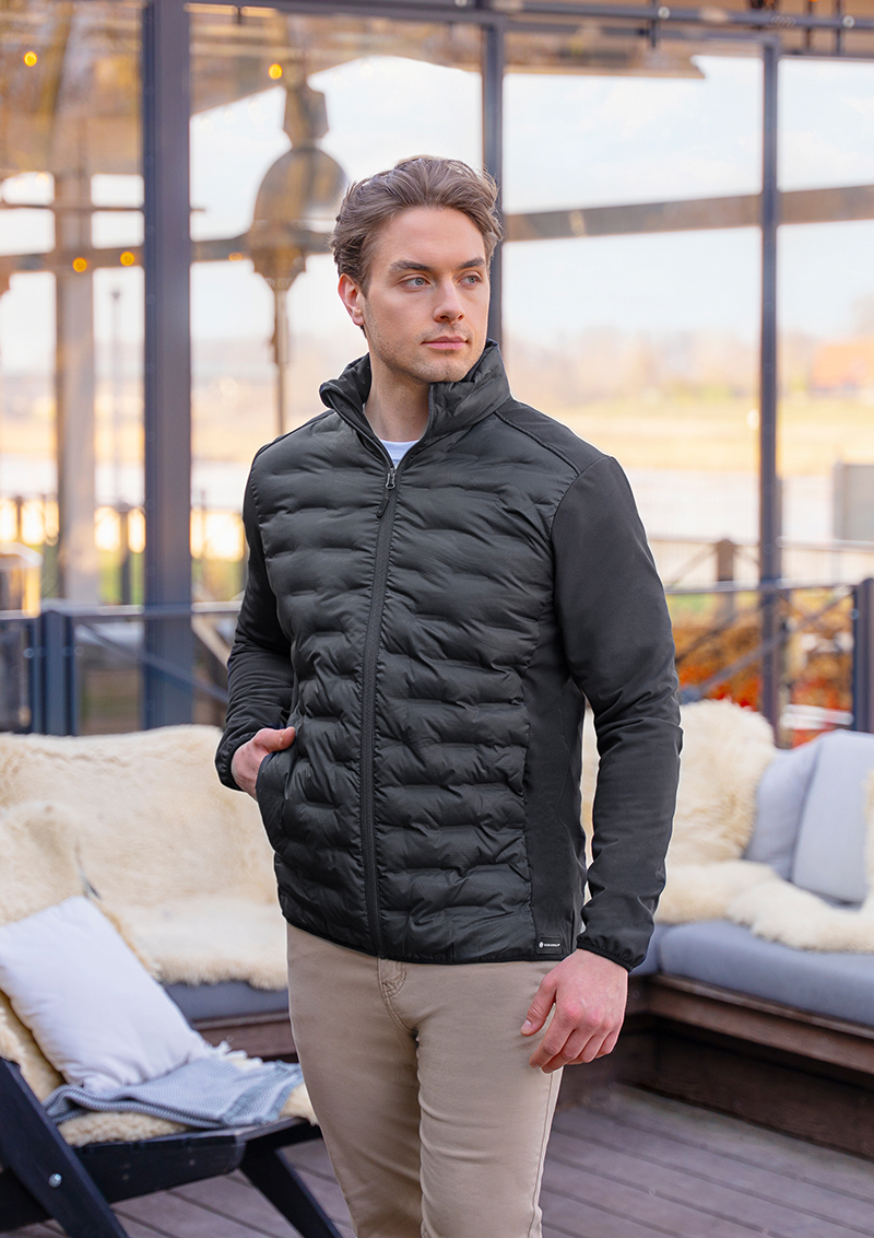 Jacke Herren Schwarz – Herren Hybrid-Jacke Outdoor-Pro