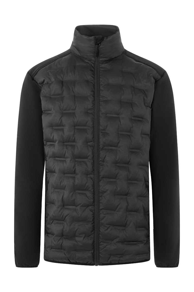 Jacke Herren Schwarz – Herren Hybrid-Jacke Outdoor-Pro, Detailansicht