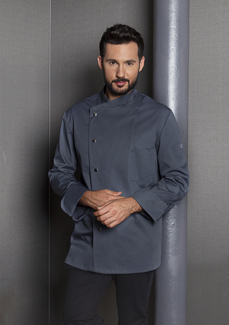 Kochjacke Herren Anthrazit – Kochjacke Lars