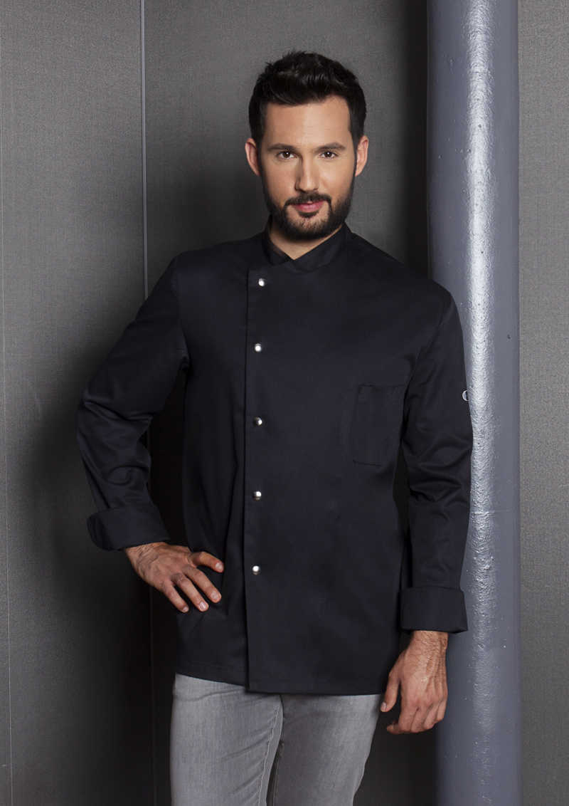 Kochjacke Herren Schwarz – Kochjacke Lars