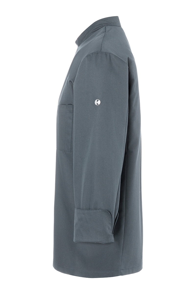 Kochjacke Herren Anthrazit – Kochjacke Lars, Detailansicht
