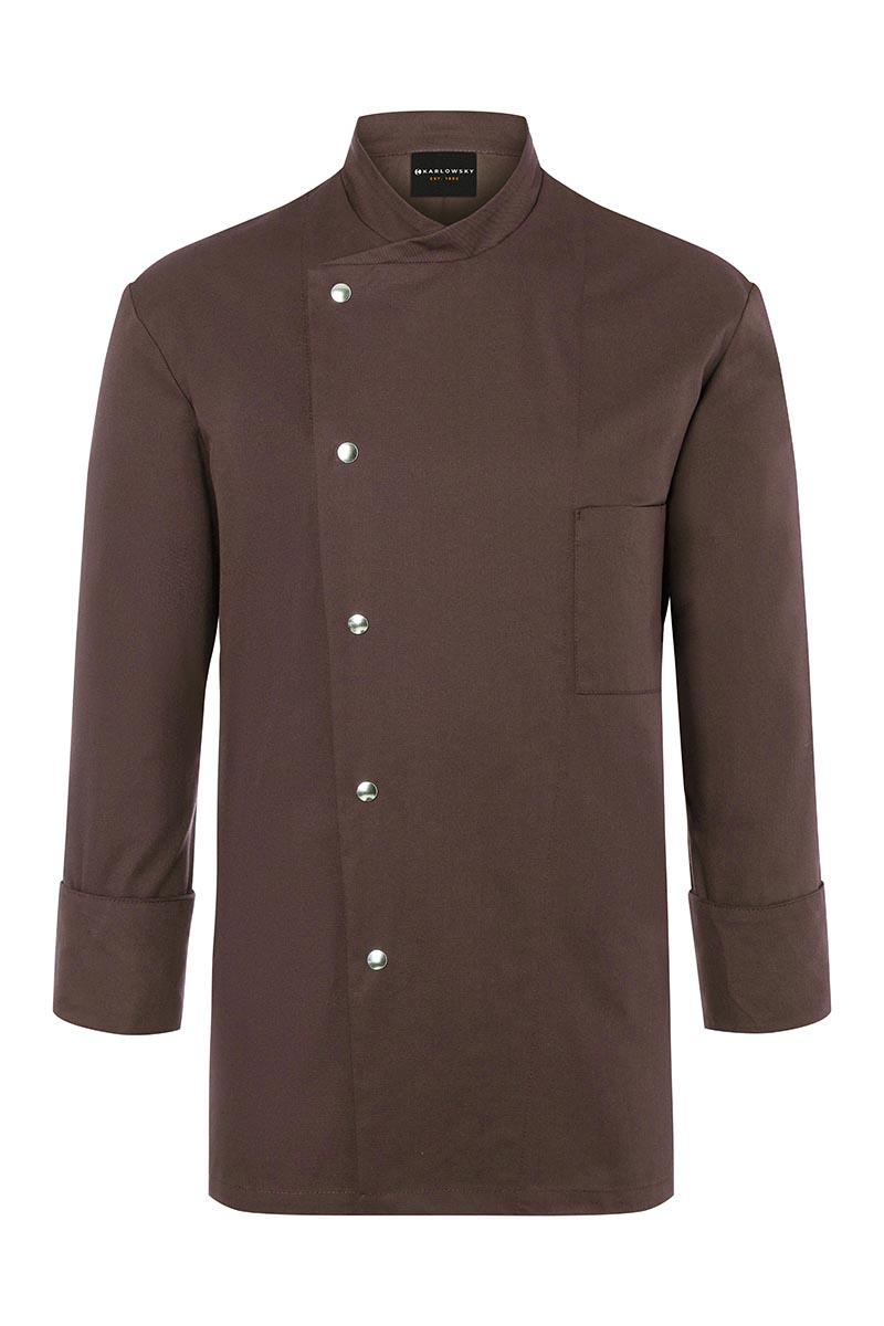 Kochjacke Herren Hellbraun – Kochjacke Lars, Detailansicht
