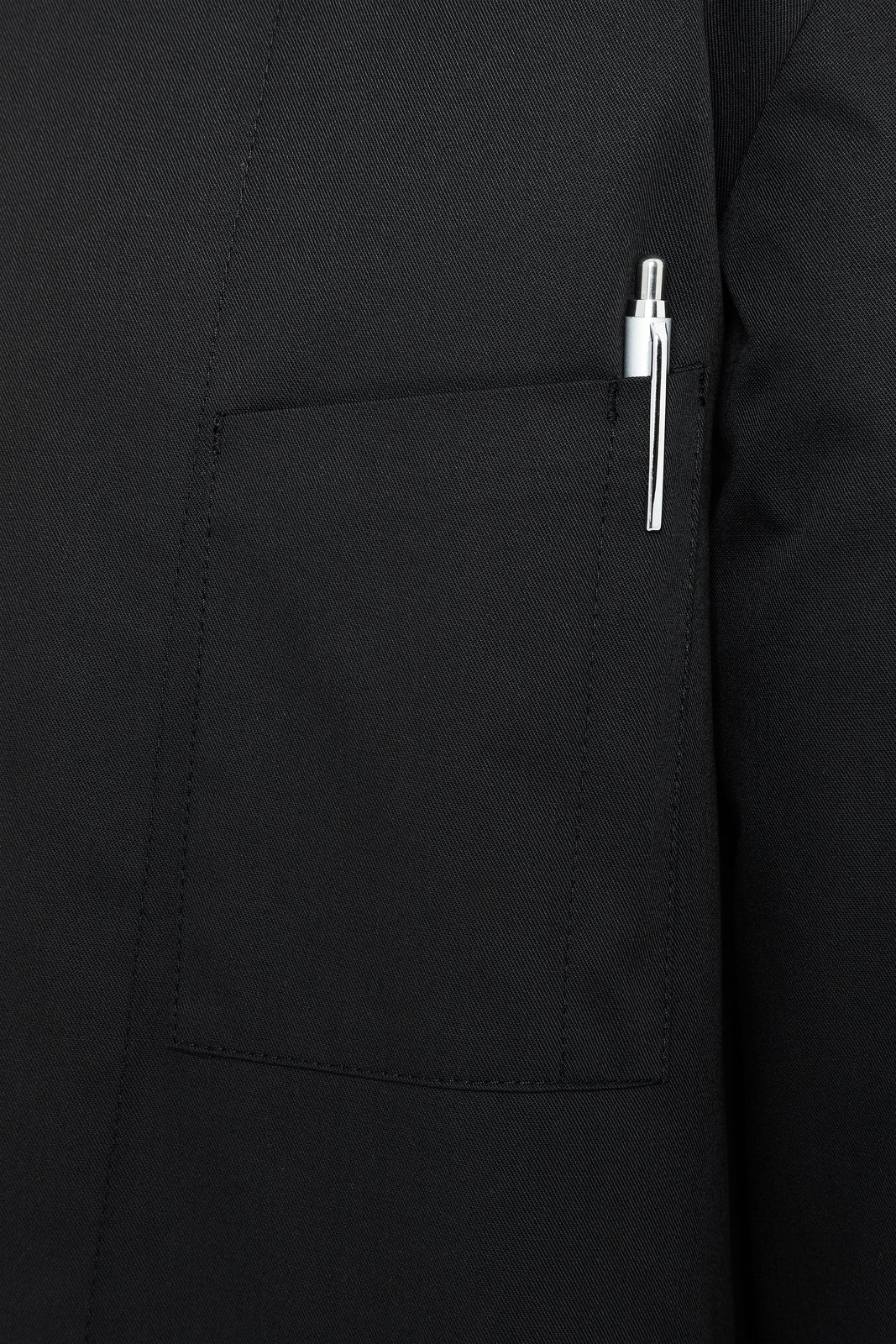 Kochjacke Herren Schwarz – Kochjacke Lars, Detailansicht