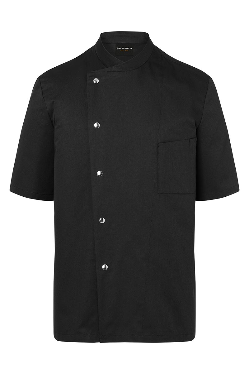Kochjacke Herren Schwarz – Kochjacke Gustav, Detailansicht