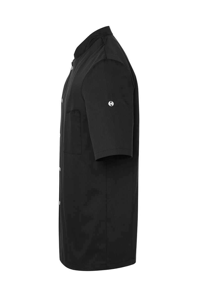 Kochjacke Herren Schwarz – Kochjacke Gustav, Detailansicht