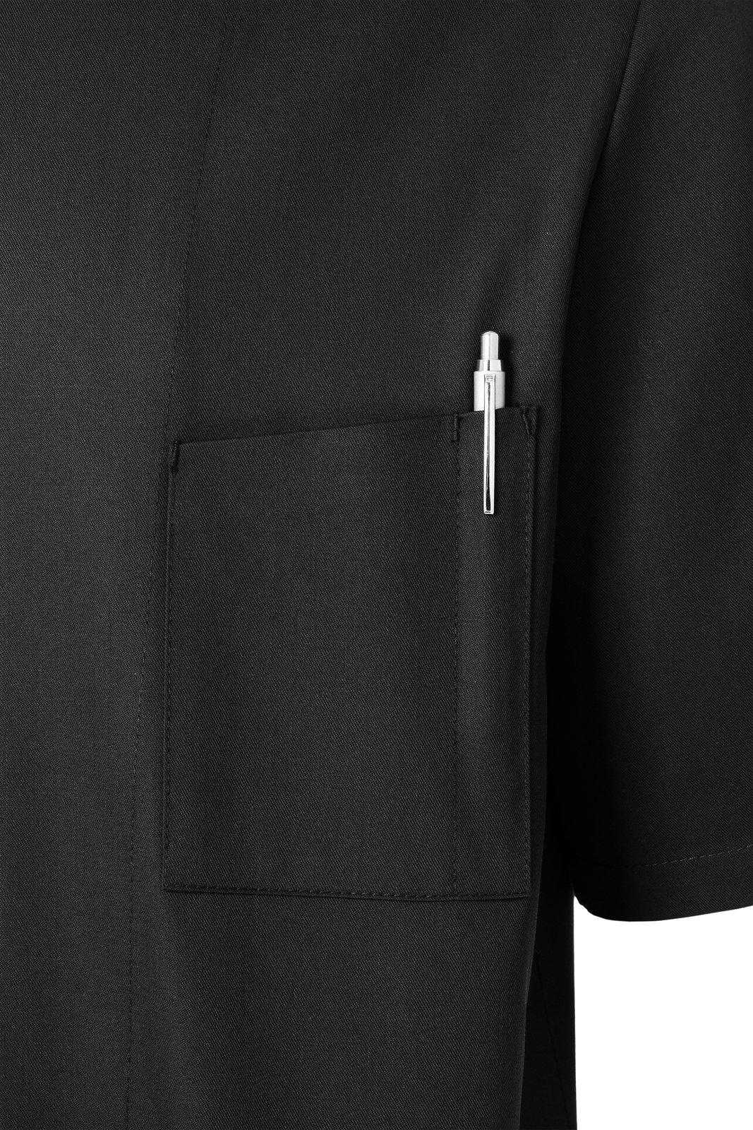 Kochjacke Herren Schwarz – Kochjacke Gustav, Detailansicht