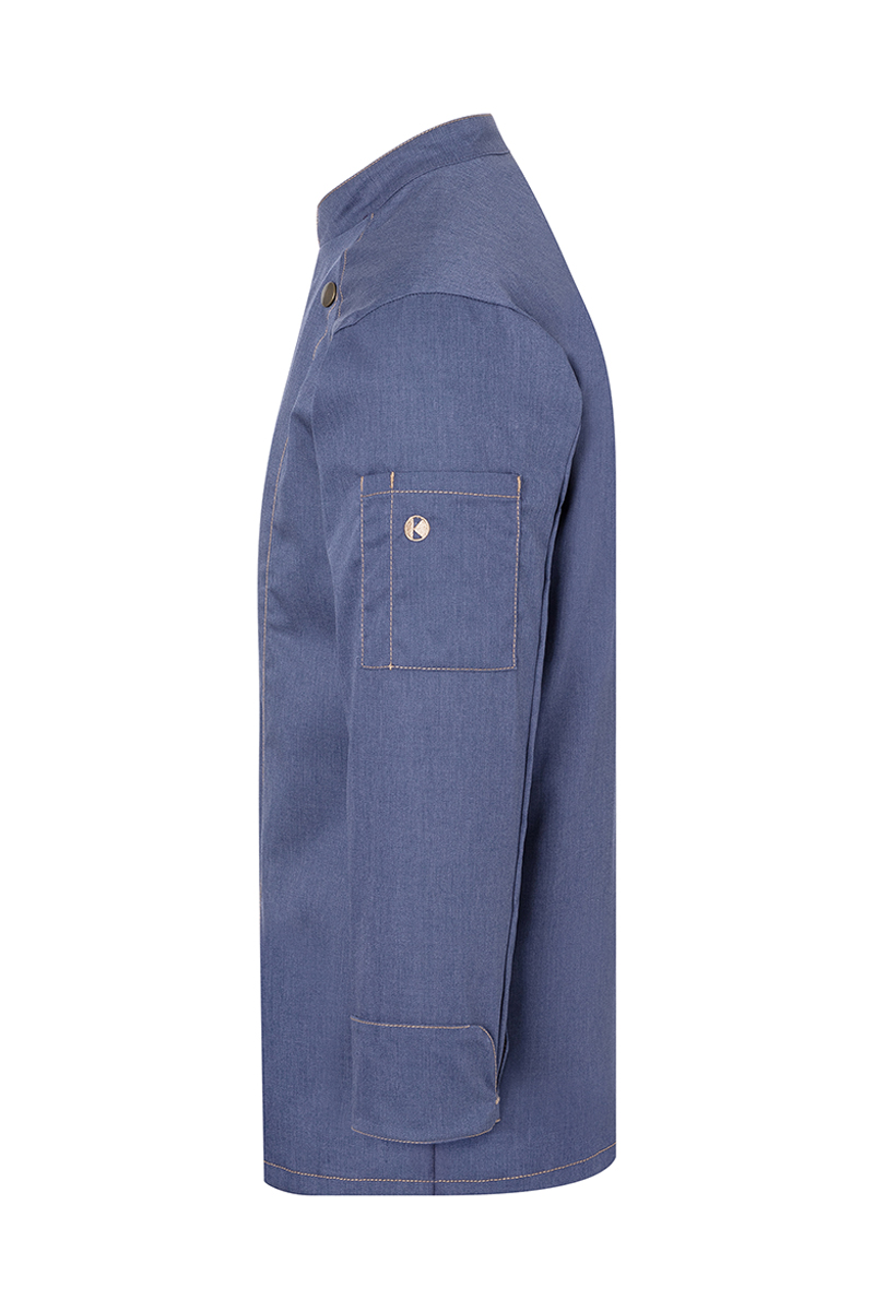 Kochjacke Herren Vintage blue – Kochjacke Jeans-Style, Detailansicht