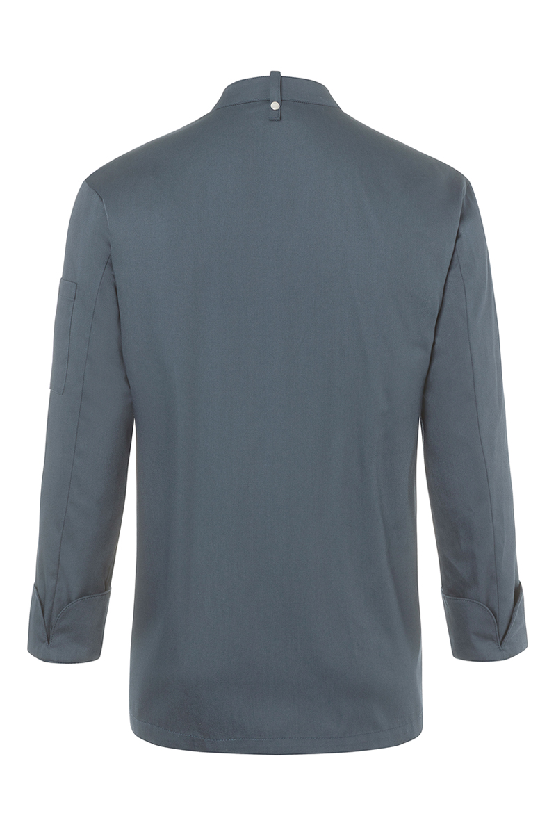 Kochjacke Herren Anthrazit – Kochjacke Noah, Detailansicht
