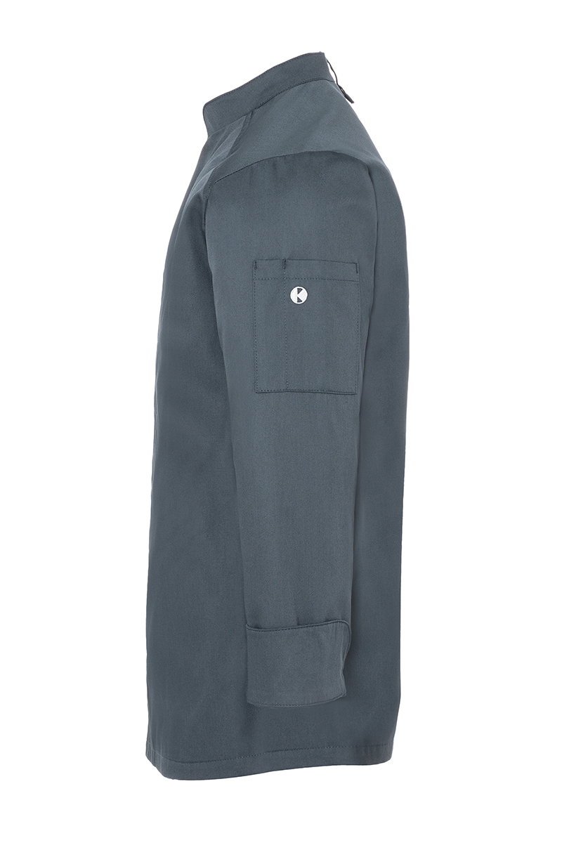 Kochjacke Herren Anthrazit – Kochjacke Noah, Detailansicht