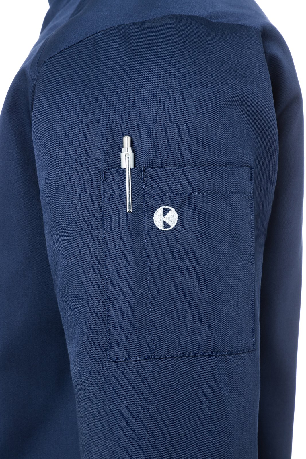 Kochjacke Herren Marine – Kochjacke Noah, Detailansicht