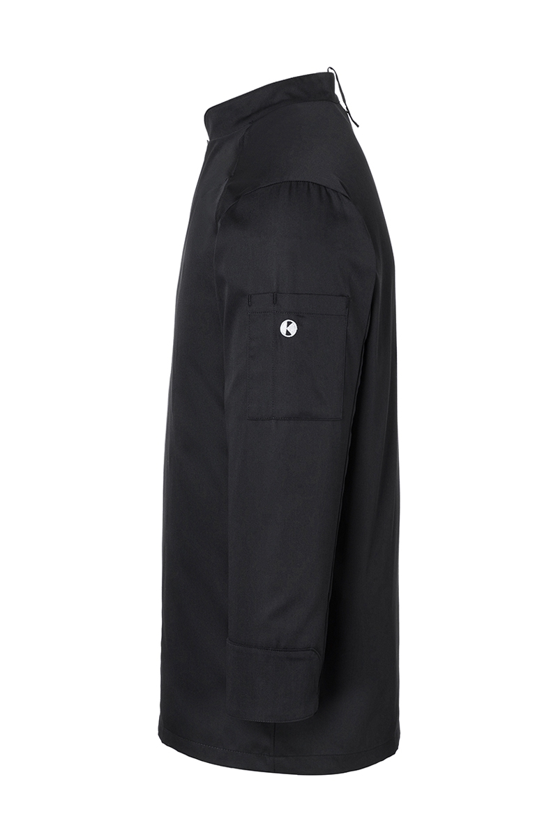 Kochjacke Herren Schwarz – Kochjacke Noah, Detailansicht