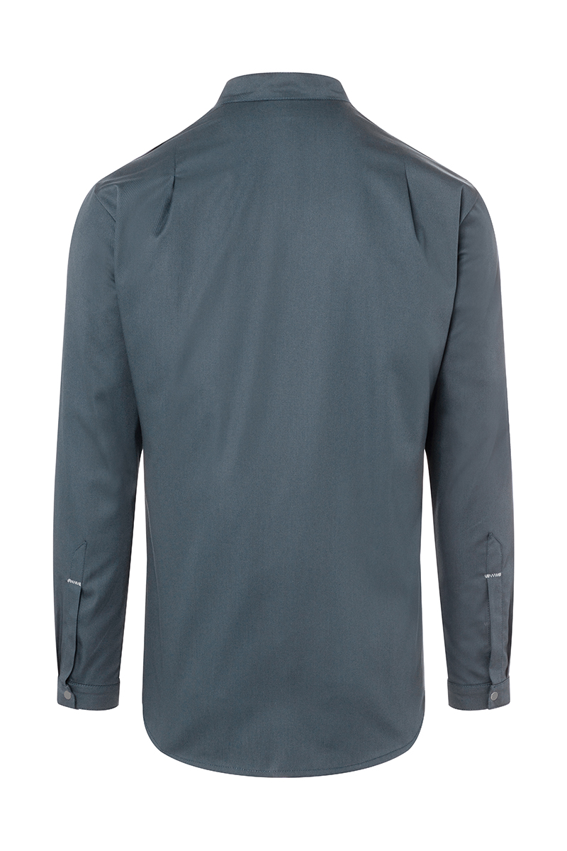 Kochjacke Herren Anthrazit – Kochhemd New-Identity, Detailansicht