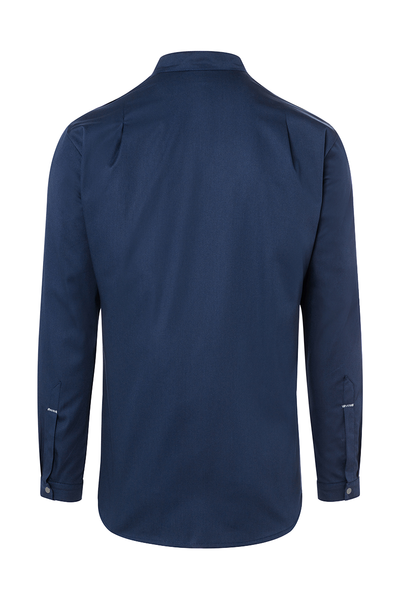 Kochjacke Herren Marine – Kochhemd New-Identity, Detailansicht