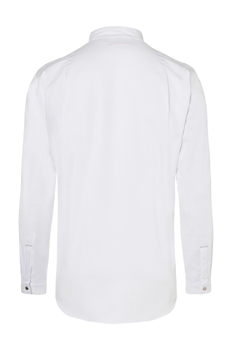 Kochjacke Herren Weiß – Kochhemd New-Identity, Detailansicht